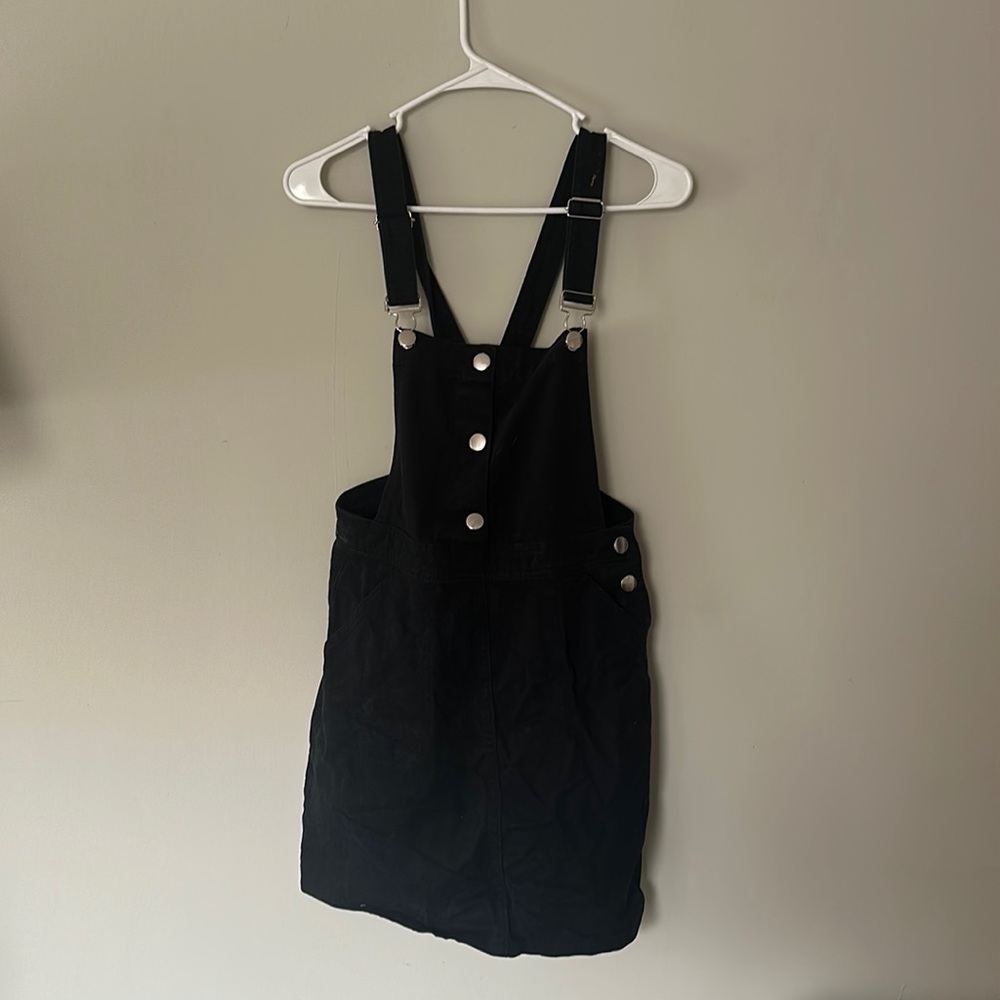 Black Denim Overall Dress 🖤